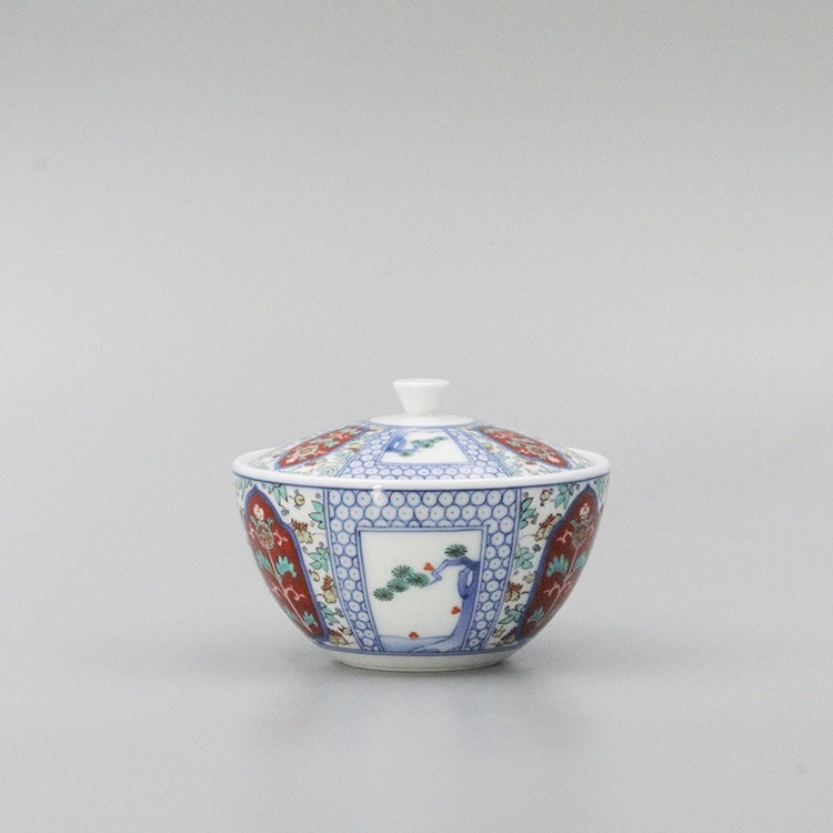 煎茶器 大 染錦 松竹梅地文 | 茶器 | 柿右衛門窯公式オンラインショップ