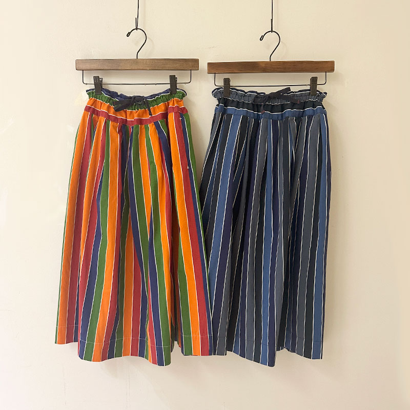 ティグルブロカンテ レインボーストライプ フィセルロングスカート