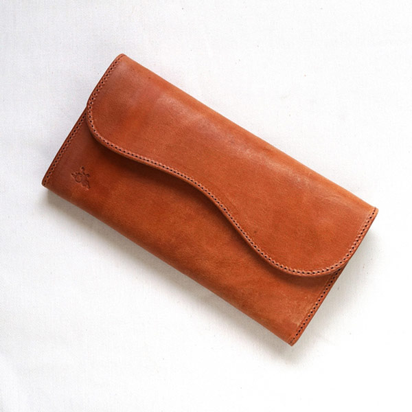 革蛸謹製 フラップロングウォレットTYPE-X- ハーネス オールドタン