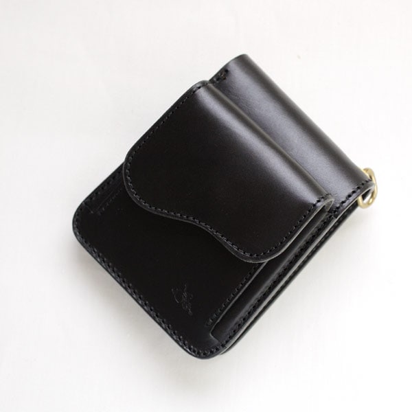 革蛸謹製 台形ショートワレット サードタイプ ブラック | 革蛸謹製