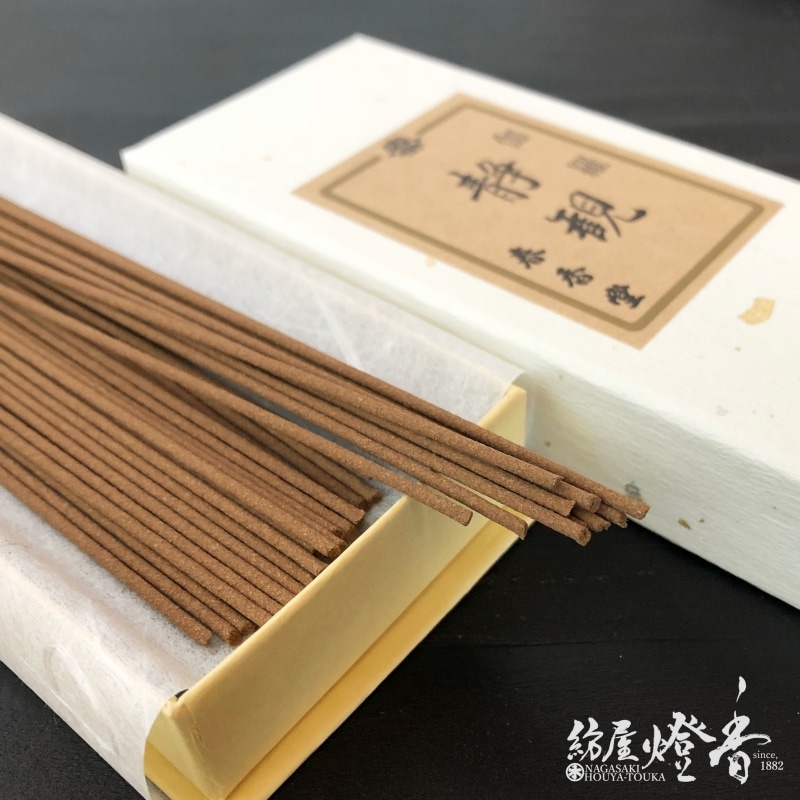お香/部屋焚き『伽羅線香【伽羅・静観(せいかん)】短寸紙箱40本入[有煙