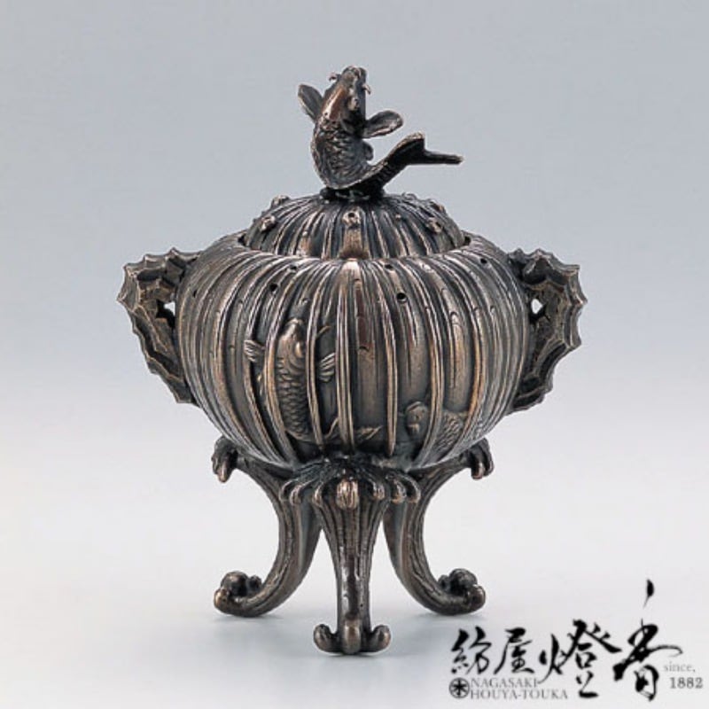 香炉/香器『高岡銅器【鯉の滝登り香炉】銅製/正晴作』竹中銅器 | 全て