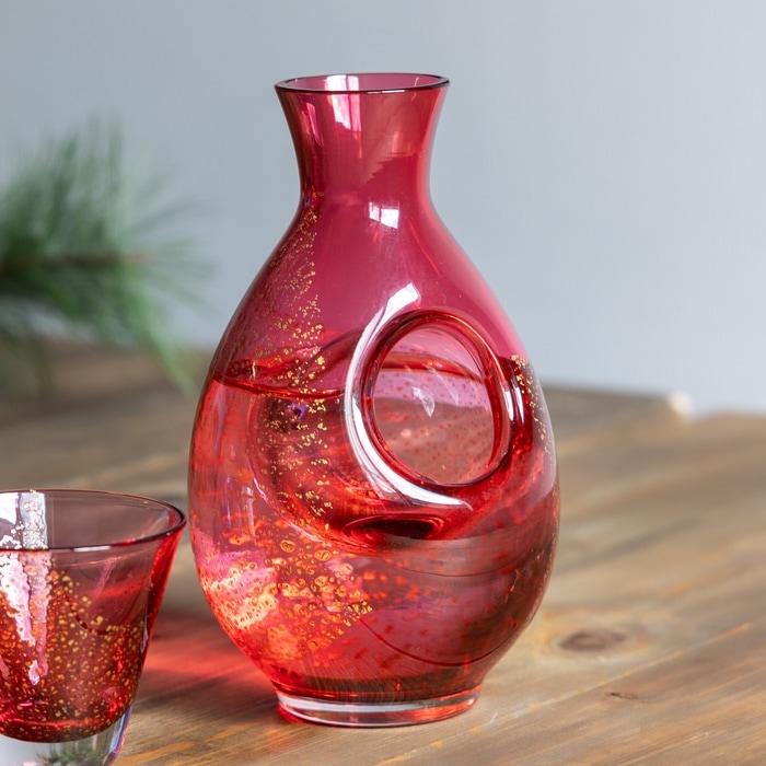 2合冷酒徳利 金箔 | 北一硝子 まごころお届け便