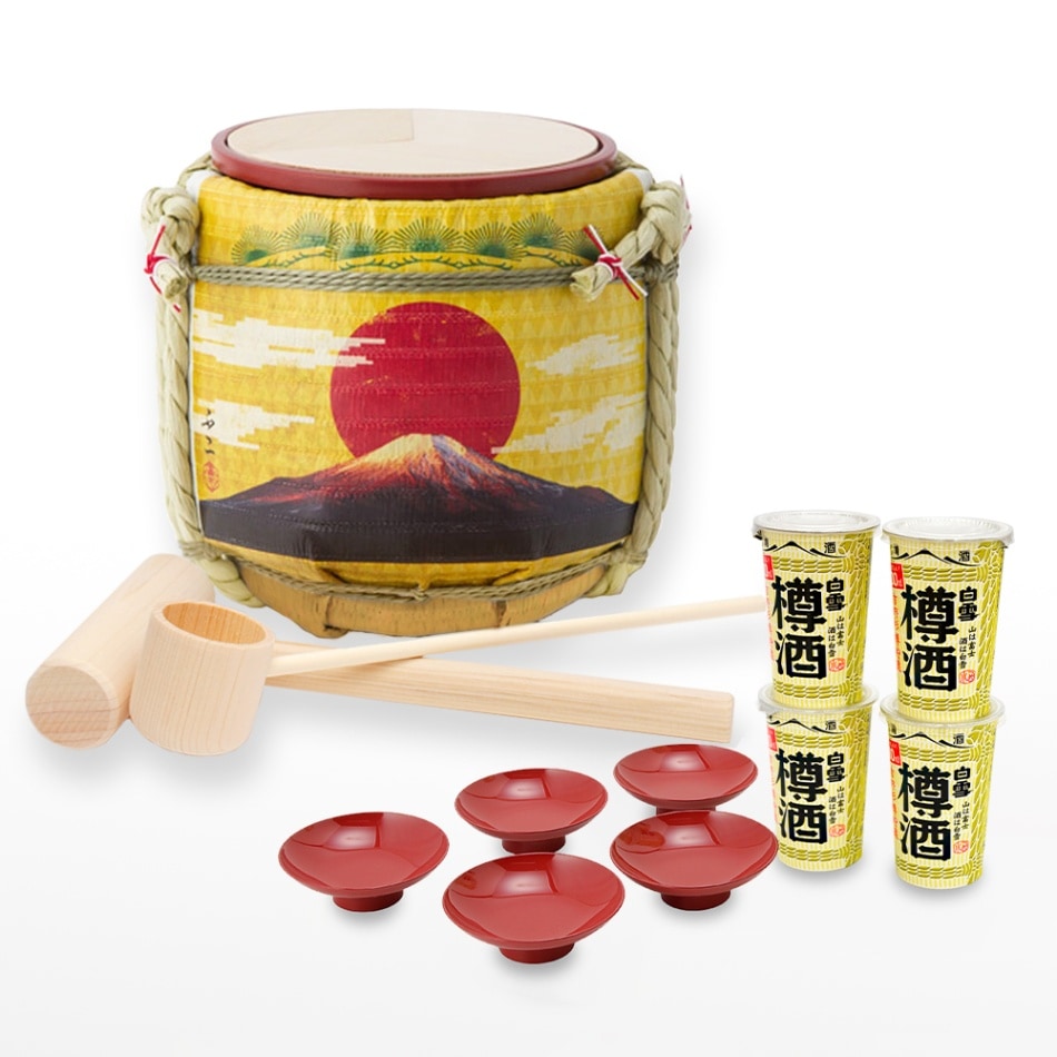 日本酒入り菰樽◇ミニ鏡開き樽酒セット ～土産樽～ 御来光｜明治創業菰