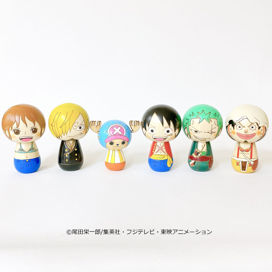 ワンピースこけし [ルフィ] by 卯三郎こけし | 日本のキャラクター