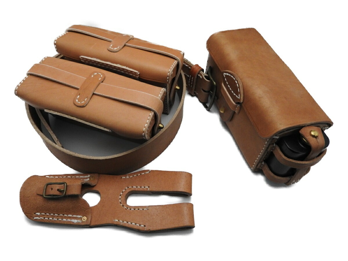 日本陸軍 三十年式銃剣 三八式歩兵銃 弾薬盒 弾薬箱 前盒 後盒 本革製