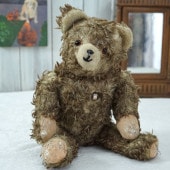 フランス茶色のお耳のアンティークベア59cm 1930-40年代頃 gt-983の