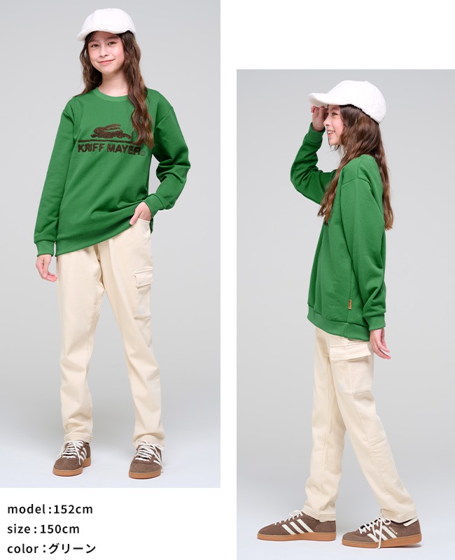 クリフメイヤー[公式] サガラ刺繍裏起毛クルー(ロゴ) KIDS J2527830