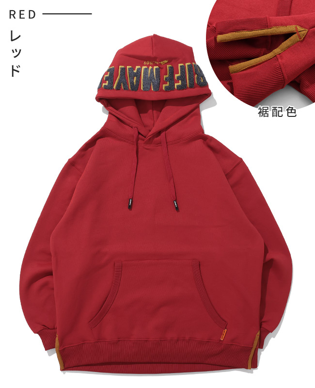 クリフメイヤー[公式] サガラ刺繍裏起毛パーカー(フードロゴ) LADYS