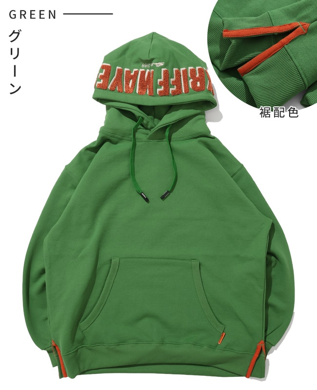 クリフメイヤー[公式] サガラ刺繍裏起毛パーカー(フードロゴ) LADYS