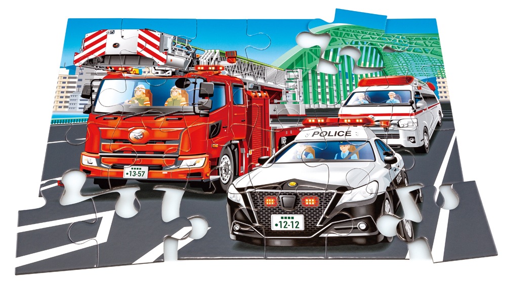 くもんのジグソーパズル STEP3 はたらく車のなかまたち | 知育