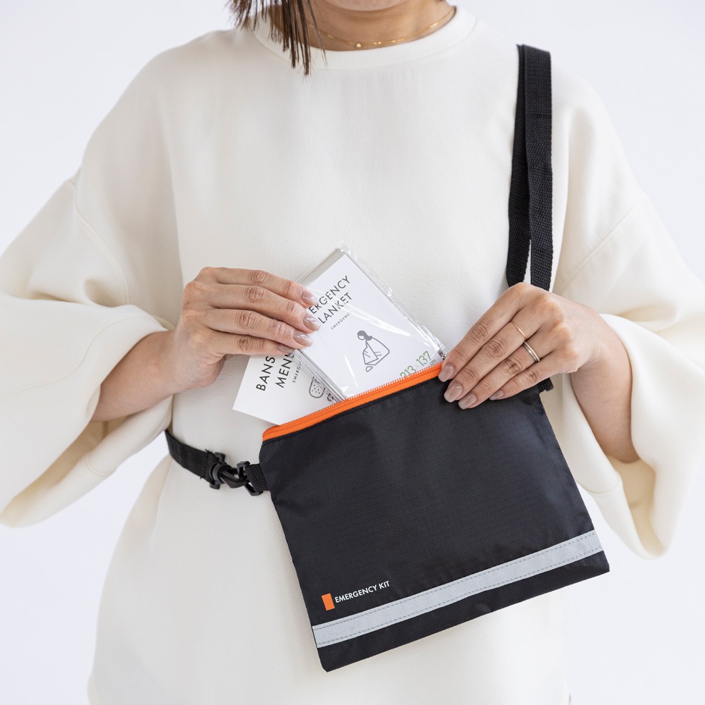 エマージェンシーサコッシュ BK | 防災バッグのみ | クラシド