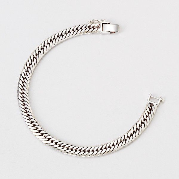 18金 ホワイトゴールド 喜平ブレスレット K18WG 8面カットトリプル 20g