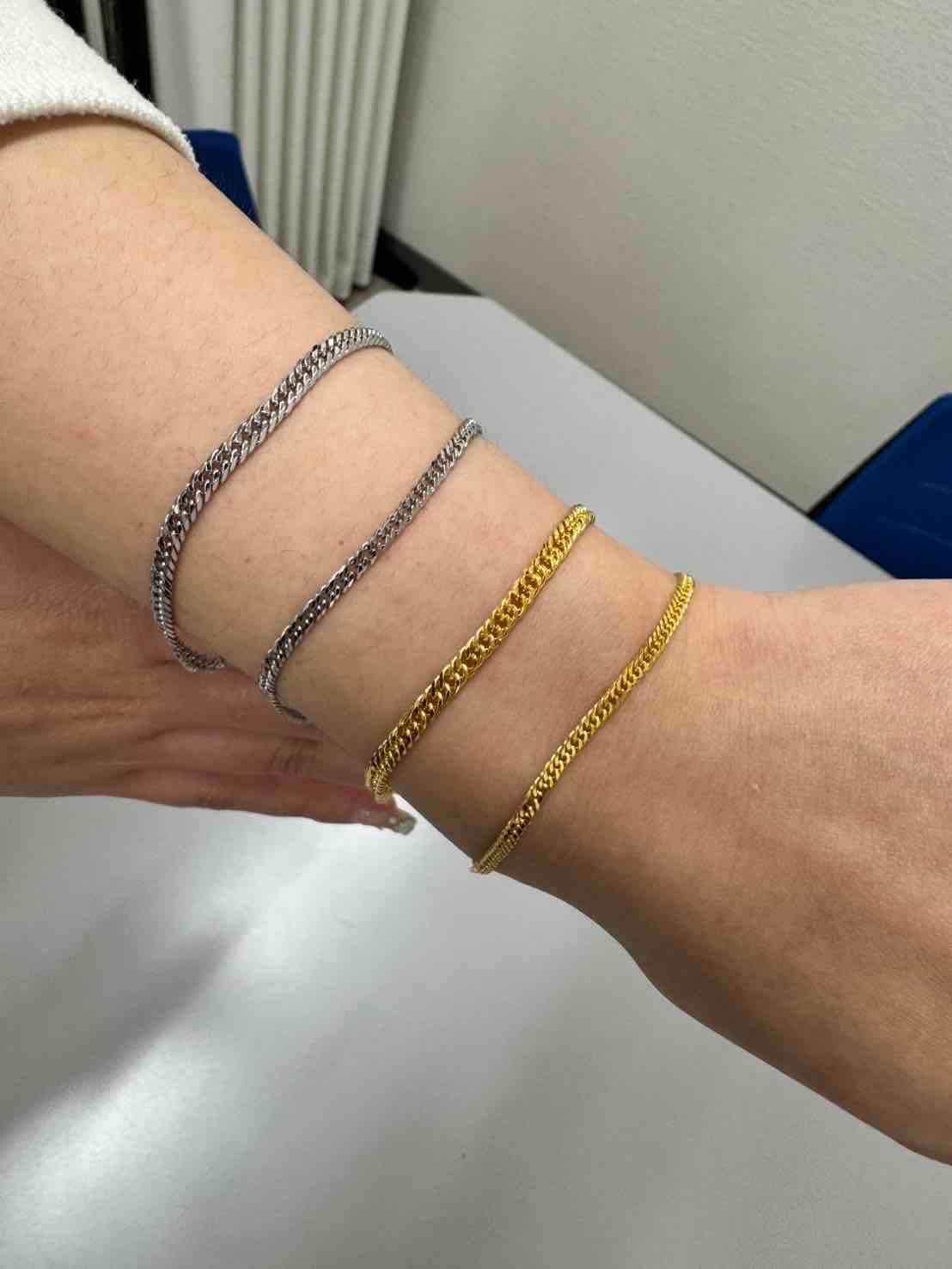 純プラチナ 喜平ブレスレット Pt999 6面カットダブル 6g～7g 18cm