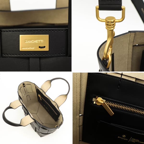 ザンケッティ バッグ レザー イントレチャート 2WAY トートバッグ
