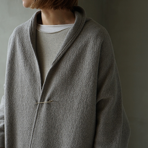 e213k117) / evam eva(エヴァムエヴァ) / press wool robe coat(プレス