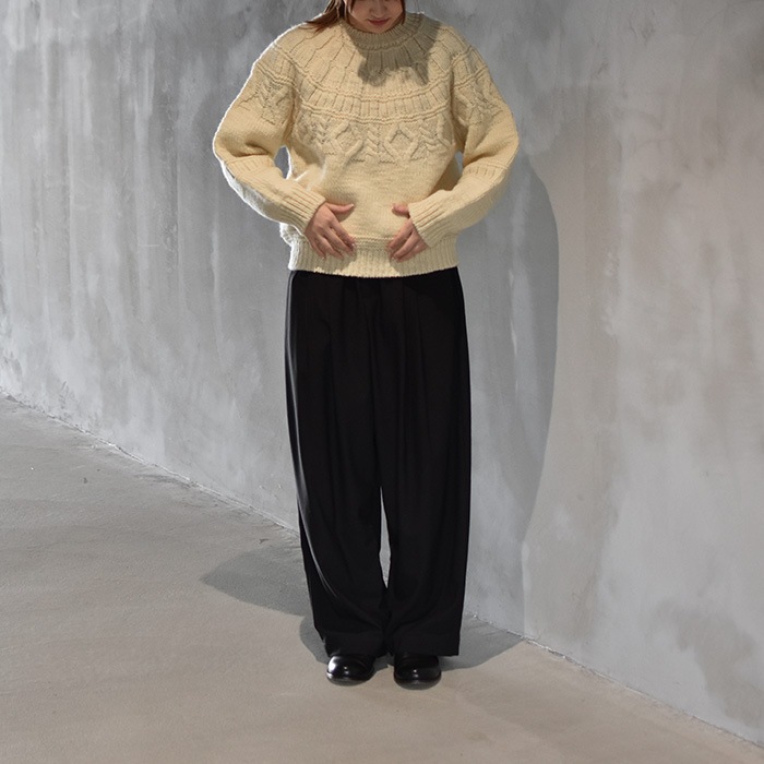 30%OFF】(bn-25fl-056)/ BATONER(バトナー) / SPREAD ALAN CREW NECK
