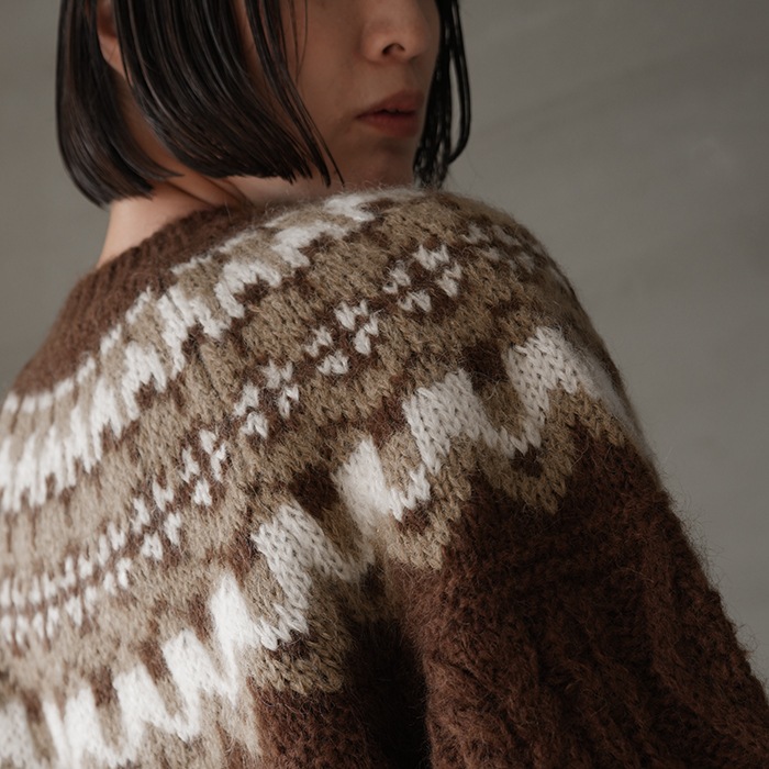 20%OFF】（bn-24fl-054） / BATONER(バトナー) /MOHAIR NORDIC CREW