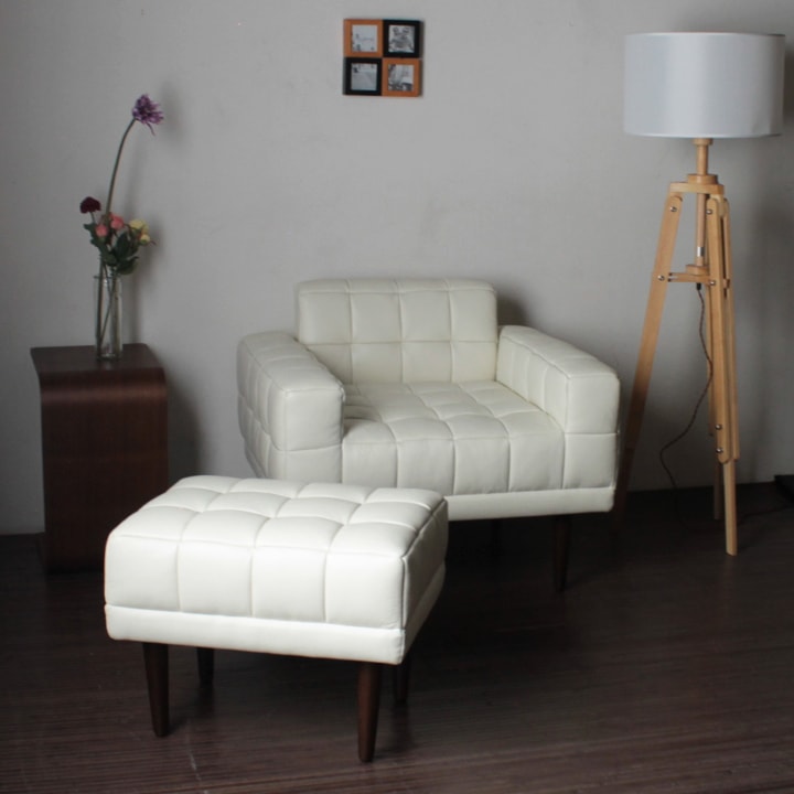 オットマン スツール 本革 1人掛けソファ ダイニング ラウンジ