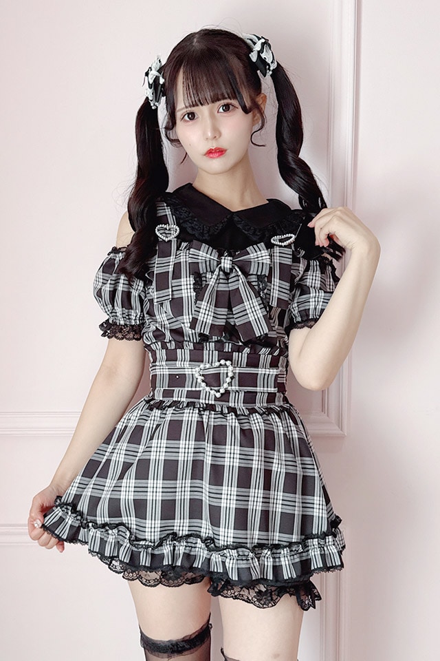 Princess Melody】チェックフレアスカパン - ブラック size-F | 地雷系
