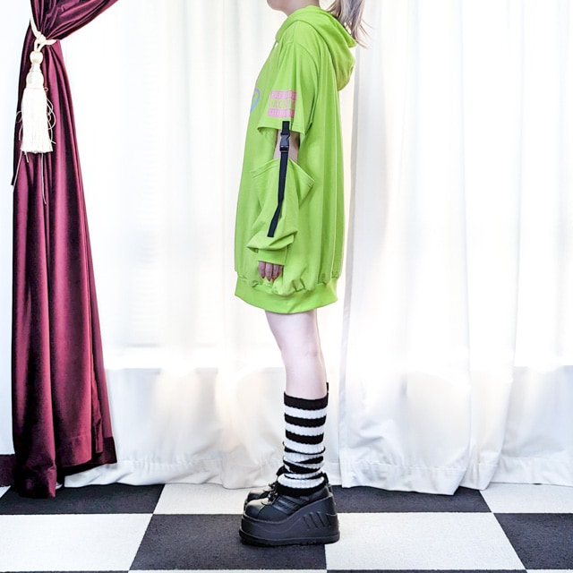 エイリアン セパレート袖ベルトパーカー 【L.BLUE】｜LISTEN FLAVOR