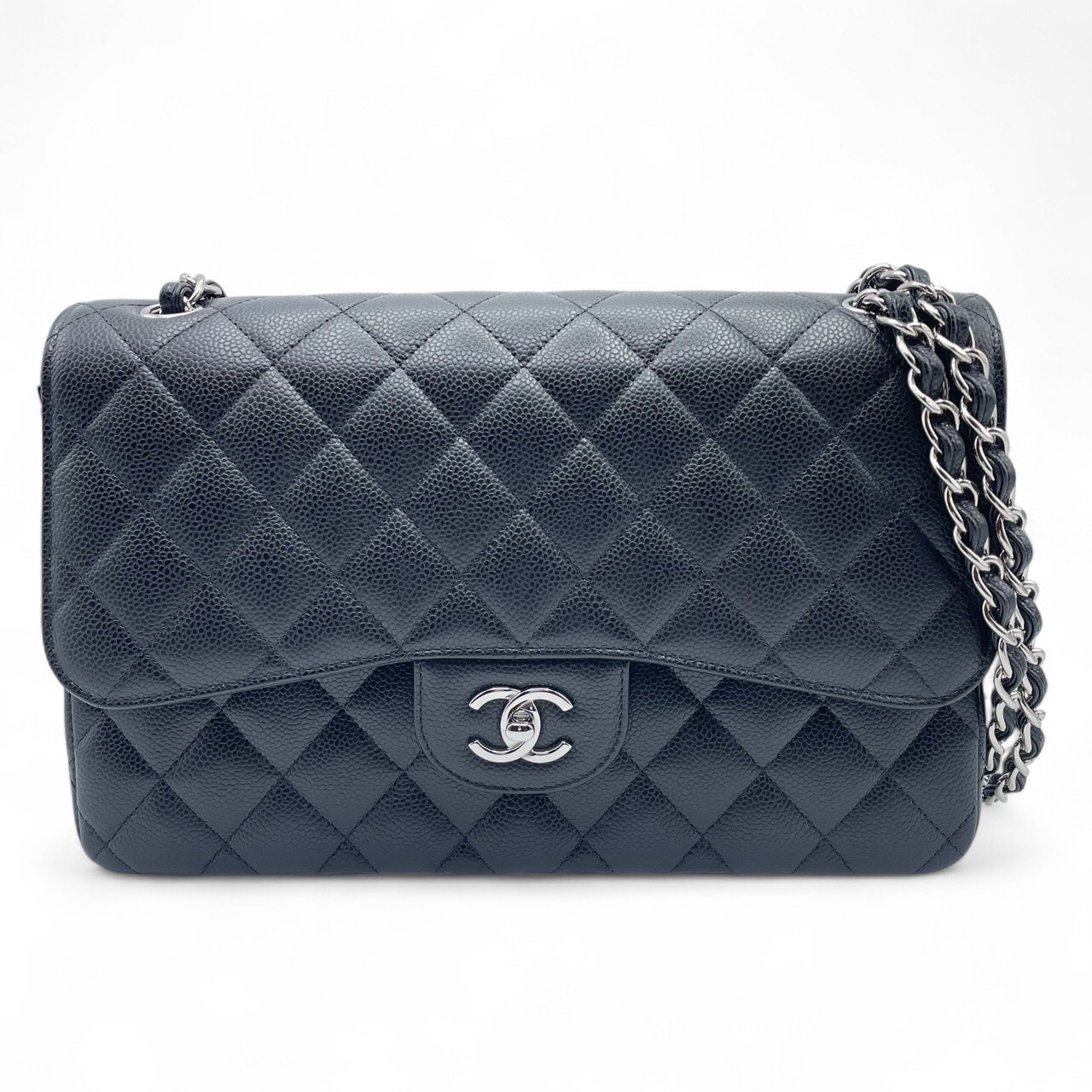 シャネル マトラッセ ダブルフラップ チェーンショルダー 30 ブラック