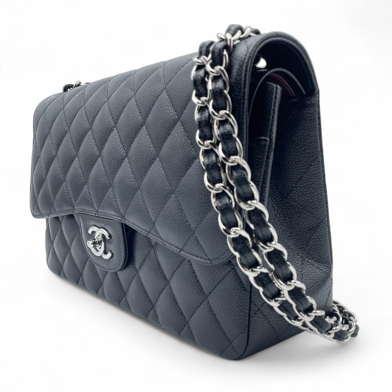 シャネル マトラッセ ダブルフラップ チェーンショルダー 30 ブラック