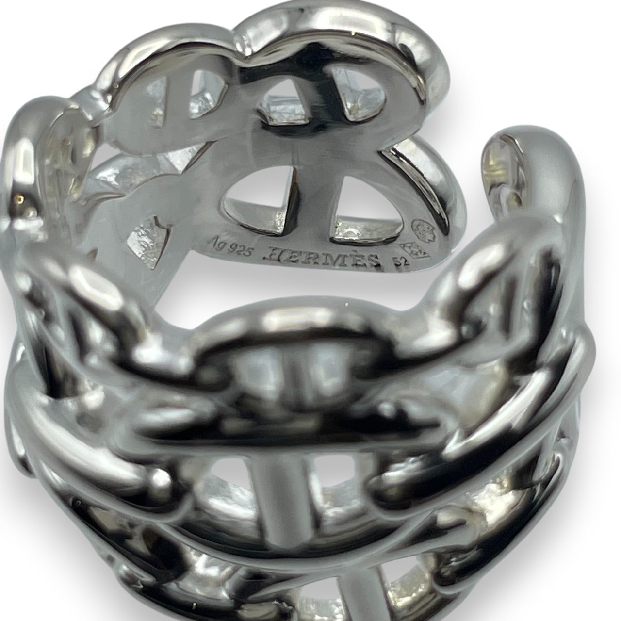 エルメス シェーヌ・ダンクル アンシェネ リング GM 52 シルバー925 12