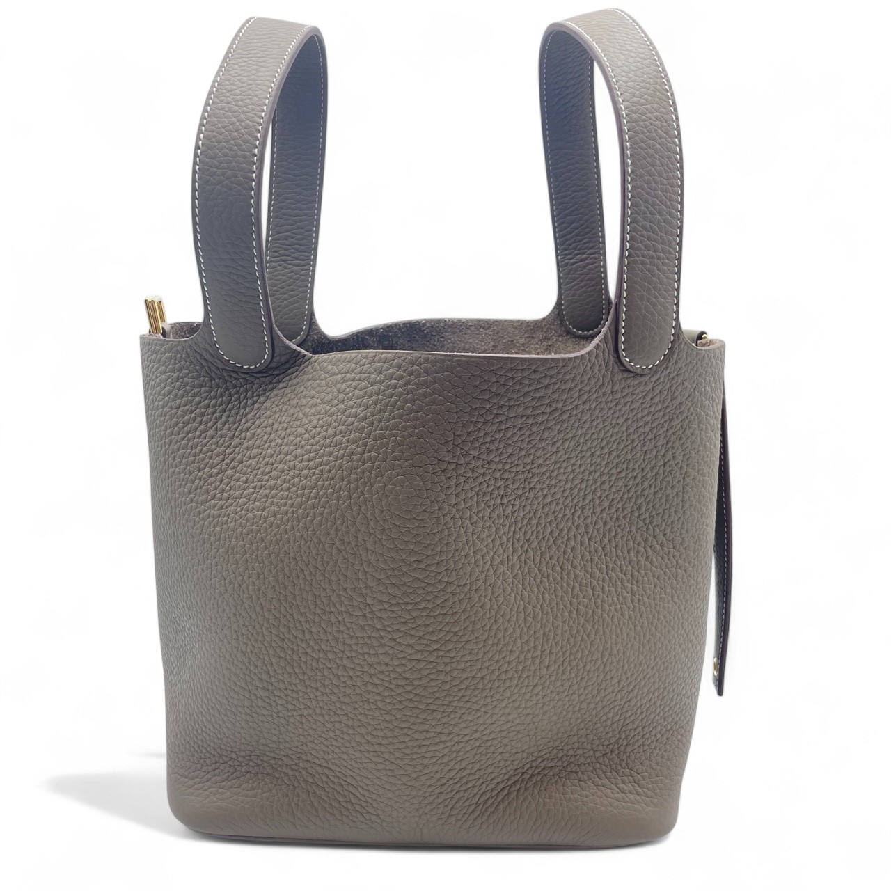 エルメス ピコタンロック MM エトゥープ トリヨンクレマンス ゴールド