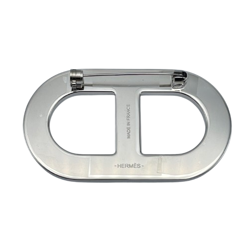 エルメス シェーヌ・ダンクル ブローチ エタン ヴォーエプソン/メタル