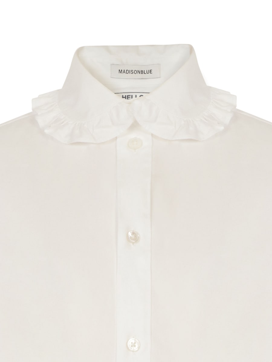 ROUND COLLAR FRILL SH L.OX | SHIRT/BLOUSE | MADISONBLUE