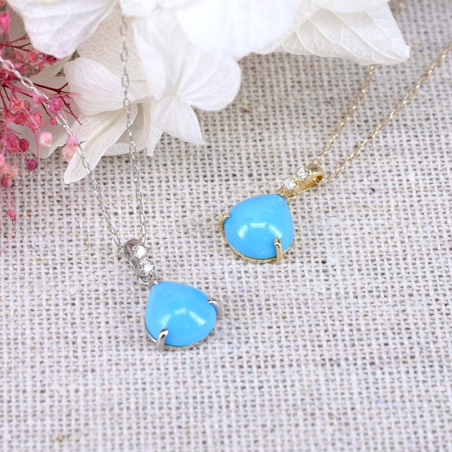 しずく ターコイズ ネックレス /c0165tq ジュエリー専門店 malvaceae