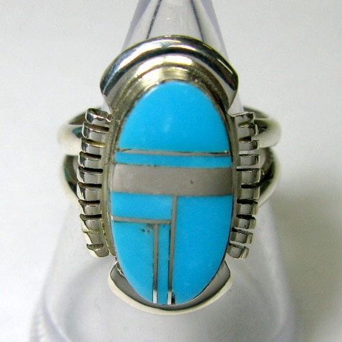 9.5号 ナバホ族インレイリング ｜マライカ公式通販