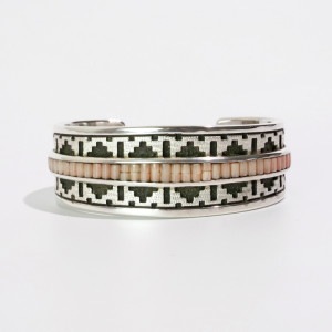 143mm ダンジャクソン コーラルヒシ×ラグオーバーレイ バングル