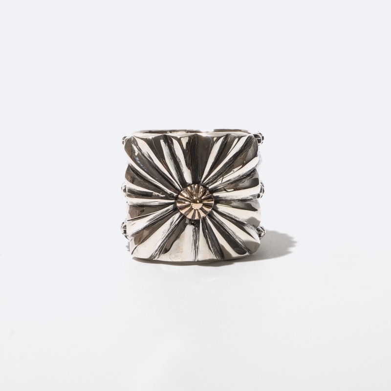 20.5号 アーニーリスター コインシルバー×14金ドロップ リング