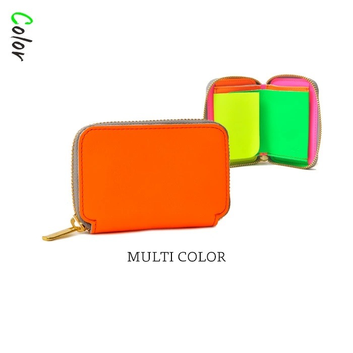 mu (ムー) レディース ミニ財布 75035 蛍光カラー マルチカラー財布