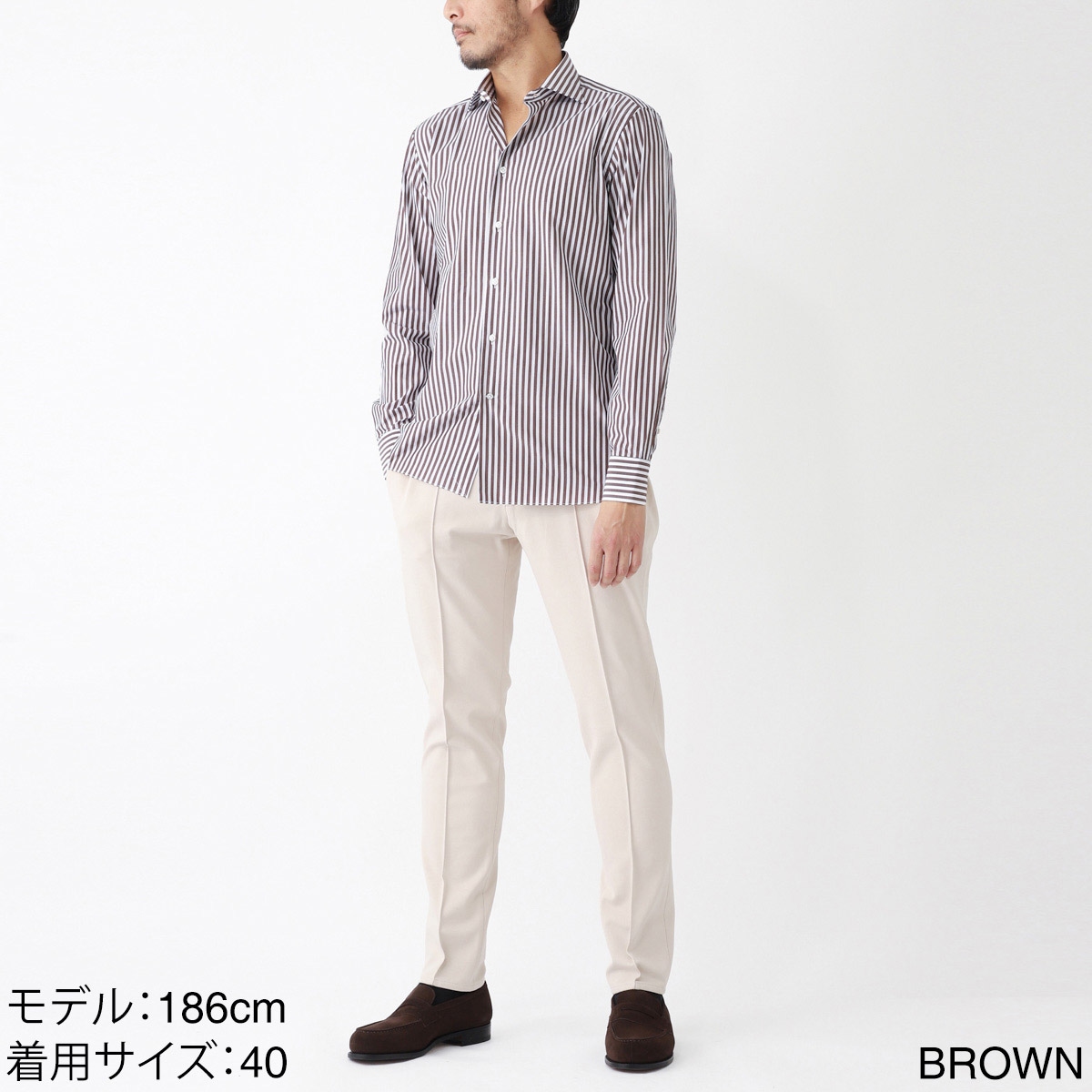 BORRIELLO ボリエッロ ワイドカラーシャツ/セミワイドカラー フレンチ