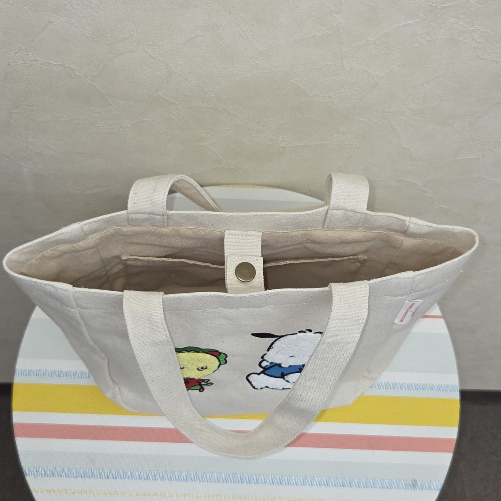 コジコジ×ポチャッコ サガラ刺繍アップリケバッグ | ☆コジコジ