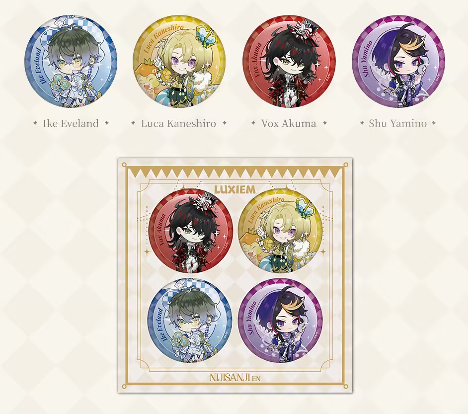 9/25〆切】Luxiem缶バッジセット にじさんじEN中国限定コラボ