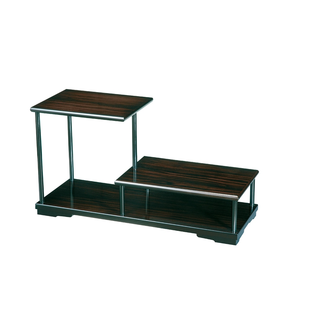 紀州塗り 飾り棚 黒檀調 二段 和風 和室 おしゃれ 木目 インテリア