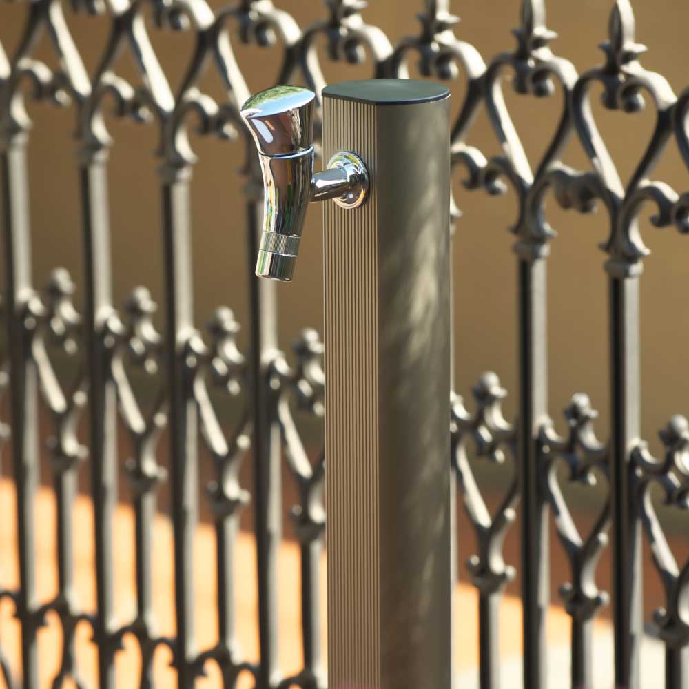 アルミ水栓柱1200mm（サンステン）｜シンプルな立水栓｜全長120cmの