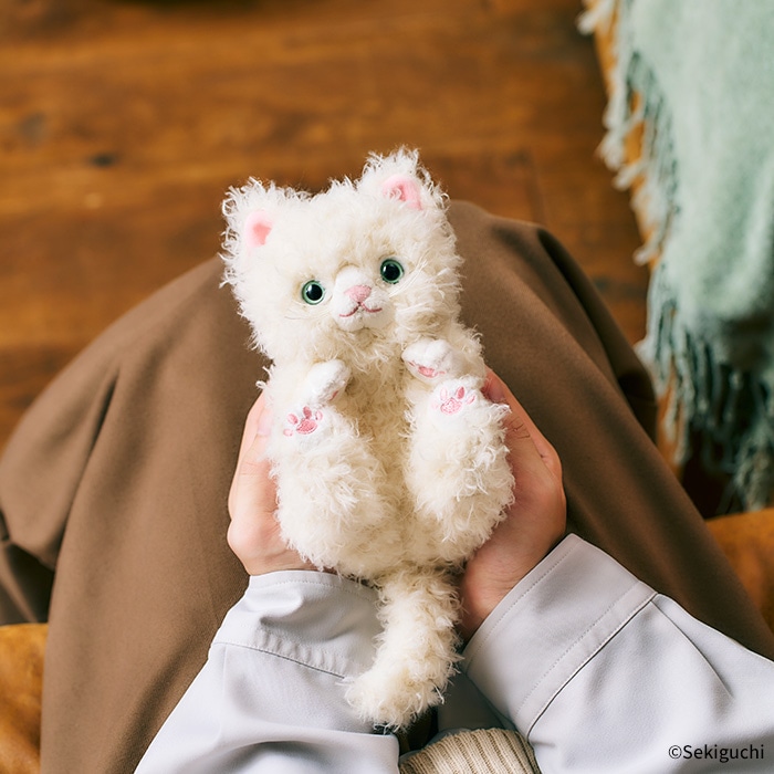 ころりんぬいぐるみ ねこ しろふわ|【ぬいぐるみのセキグチ】メーカー