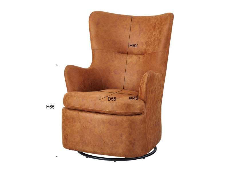 ヴィンテージテイストな回転式ロッキングチェア｜ミッドセンチュリー