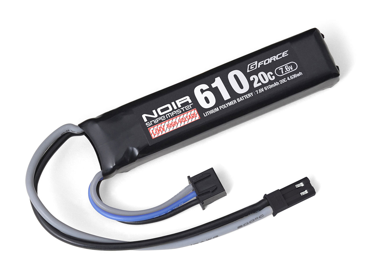 G FORCEの次世代高電圧LI-HV Noir Snipe Master Li-Po 7.6V 610mAh 20C