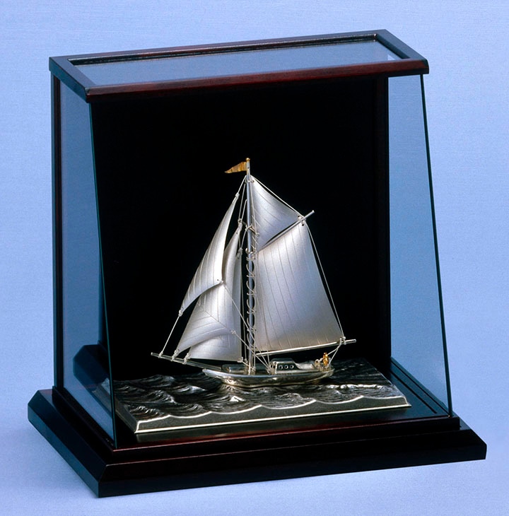 武比古 銀製 ヨット 1本マスト 5号 スロープケース | 銀製品,銀製