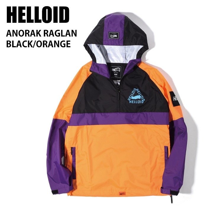 HELLOID ヘルロイド ウェア 22HEL-08 ANORAK RAGLAN 22-23 BLACK