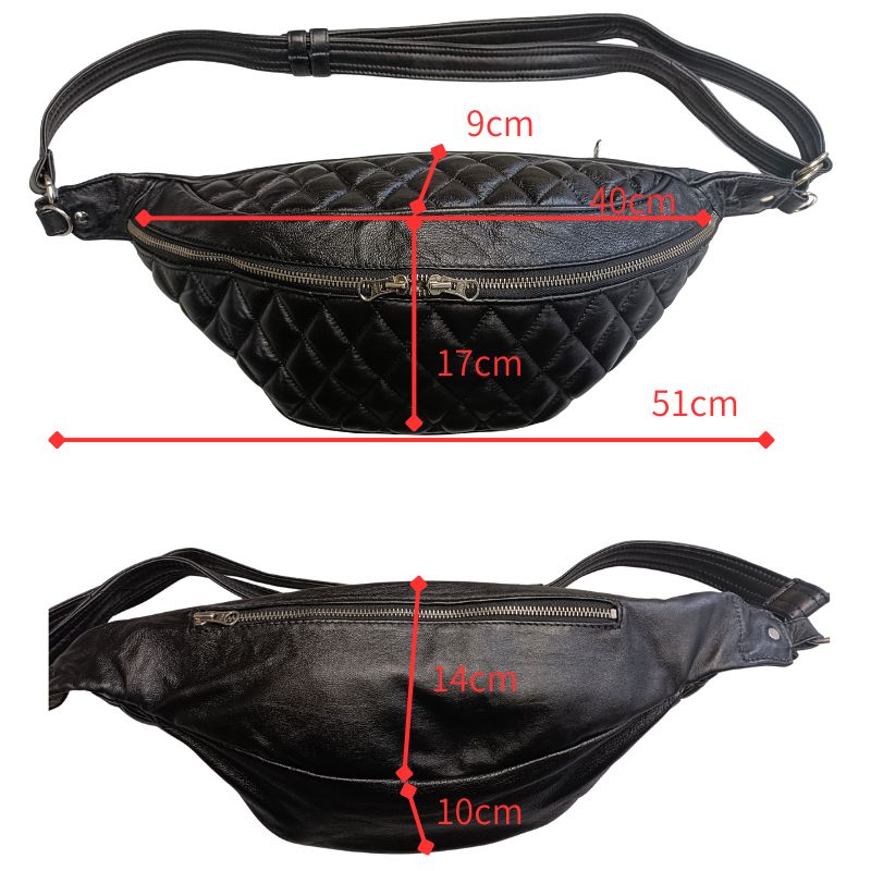 MOTOBLUEZ シープスキンファニーパック ブラック MB-BF01 ダイヤ