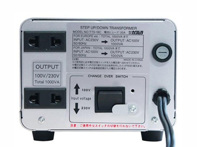 カシムラ 海外国内用大型変圧器 220-240V/1000VA WT-12EJ(EX) | 海外