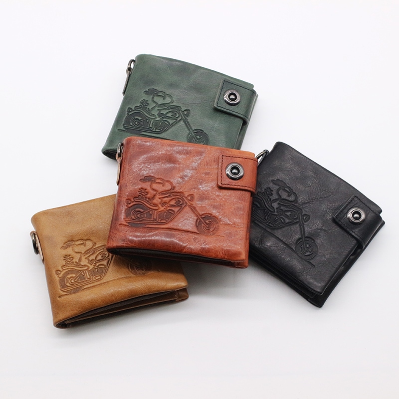 PEANUTS】スヌーピー×バイクの本革二つ折り財布 - ナダヤオフィシャル