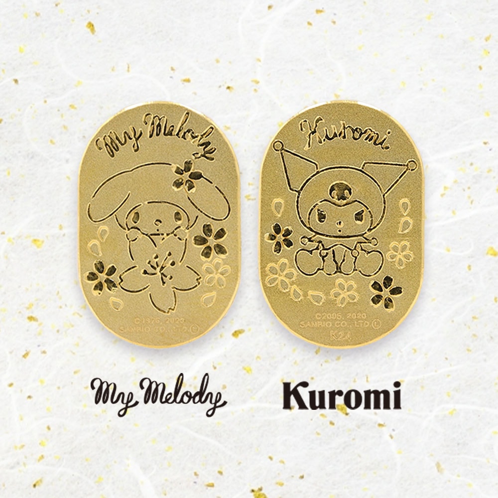 マイメロディ・クロミ］小判 純金小判 24金 3g JKBMM 103 (14×22mm